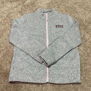 grey with pink zip up fleece